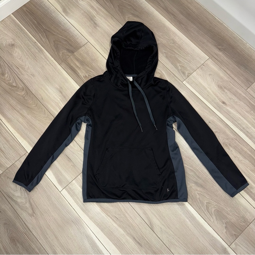 Active Basic Black and Gray Kids Hoodie